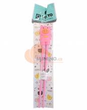 Obrázek k výrobku 4991 - CHILDREN CHOPSTICK dětské hůlky Pig Boy Pink 22cm