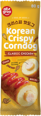 Obrázek k výrobku 7799 - ALLGROO Mraz.Korejský křupavý Corn Dog s kuřecím masem 80g