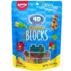 Obrázek k výrobku 7746 - AMOS 4D gumové kostky s příchutí ovoce 72g