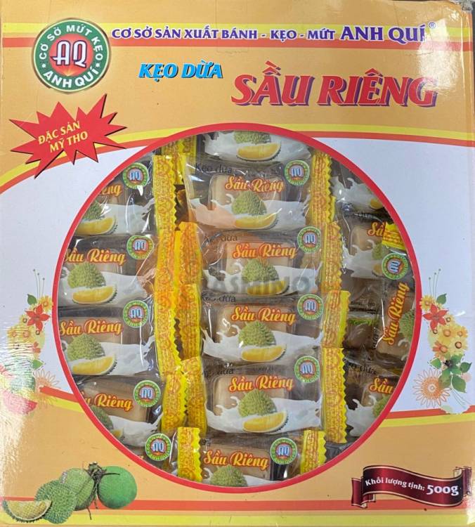Obrázek k výrobku 3229 - ANH QUI kokosové bonbóny s příchutí durianu 500g