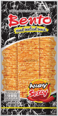 Obrázek k výrobku 4976 - BENTO Míchaná svačina z mořských plodů Angry Spicy (černá) 20g