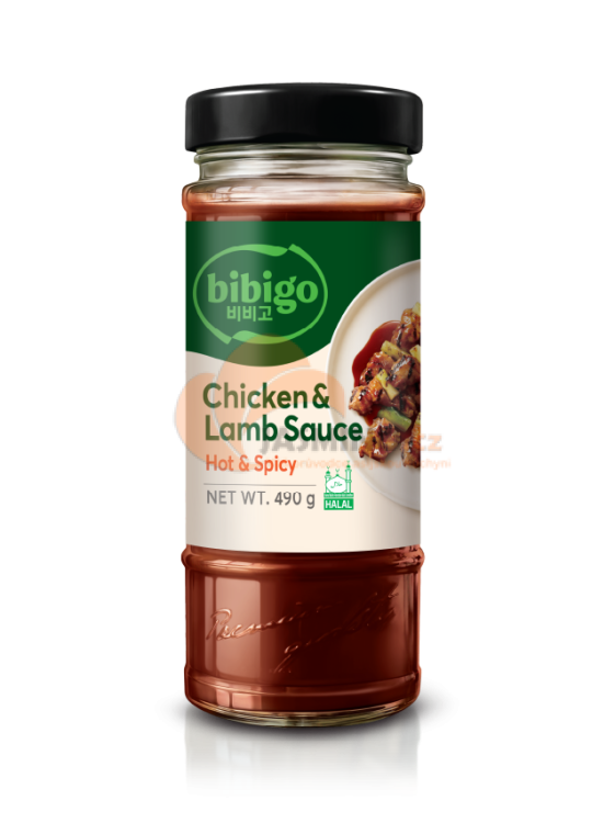 Obrázek k výrobku 7413 - BIBIGO Kuřecí & jehněčí omáčka pálivá & pikantní 490g