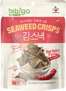 Obrázek k výrobku 2346 - BIBIGO rýžové chipsy z mořských řas pálivé 20g