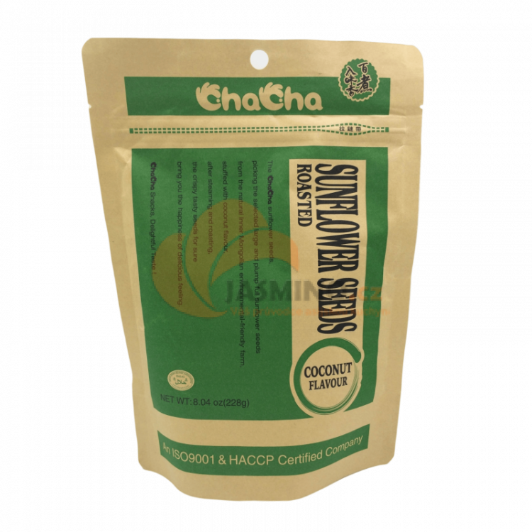 Obrázek k výrobku 2655 - CHACHA slunečnicová semínka pražená s příchutí kokosu 228g
