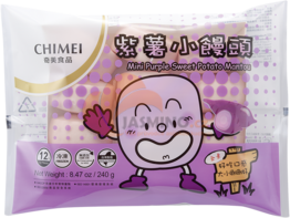Obrázek k výrobku 6282 - CHIMEI Mini fialová bramborová buchta, Mantou, bez náplně 240g