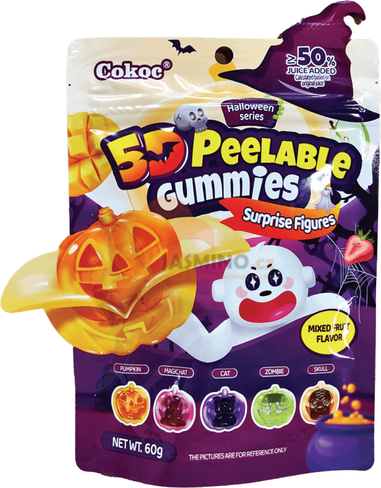 Obrázek k výrobku 7812 - COKOC Slupkové gumové míchané ovoce Hallowen 60g