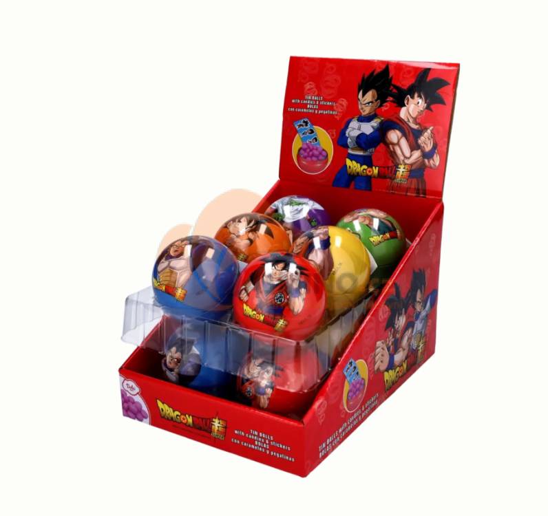 Obrázek k výrobku 2809 - CORIS Dragon Ball Kovová vánoční koule s cukrovinkami 5g