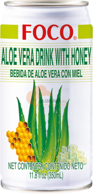 Obrázek k výrobku 2524 - FOCO Aloe vera nápoj s medem v plechovce 350 ml