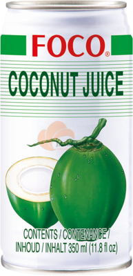 Obrázek k výrobku 2527 - FOCO kokosový džus v plechovce 350ml
