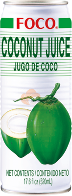 Obrázek k výrobku 2526 - FOCO kokosový džus v plechovce 520ml