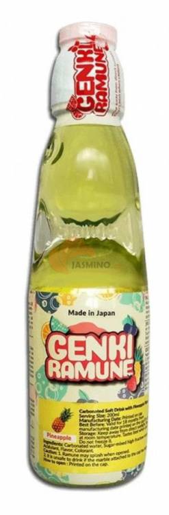 Obrázek k výrobku 3599 - GENKI RAMUNE ananasový nápoj 200ml