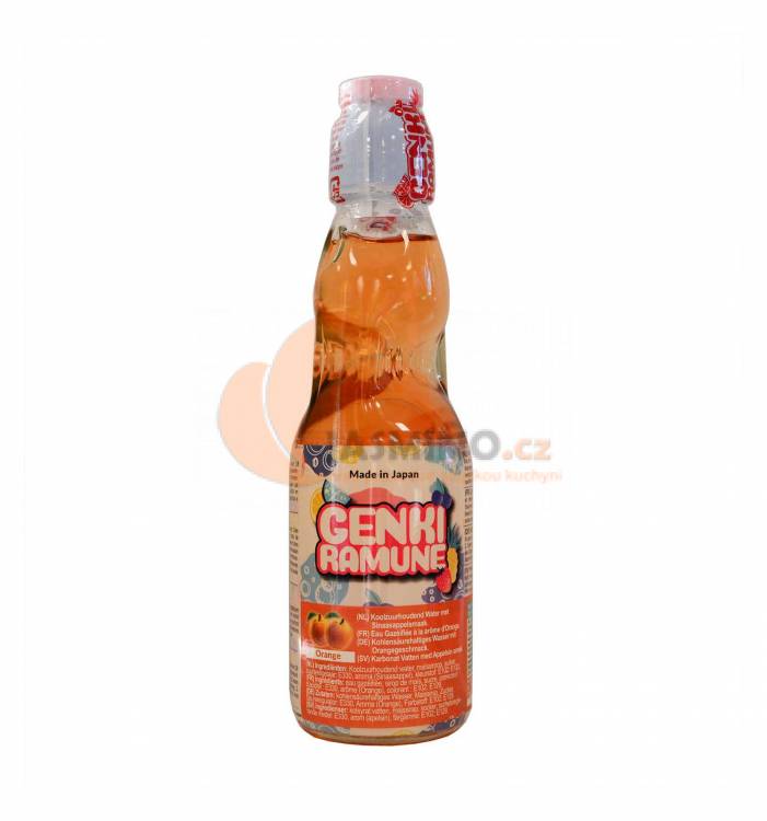 Obrázek k výrobku 3602 - GENKI RAMUNE pomerančový nápoj 200ml