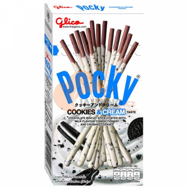 Obrázek k výrobku 3200 - GLICO Pocky cookies & cream tyčinky 45g