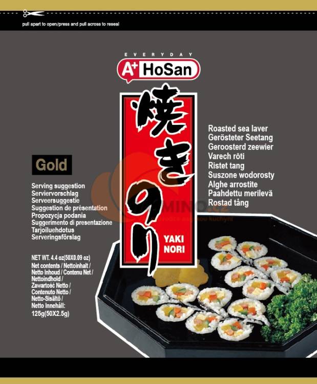 Obrázek k výrobku 6312 - HOSAN Sushi Nori Gold 125g