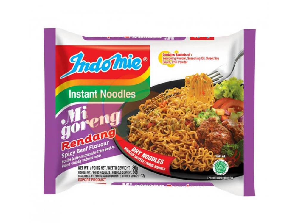 Obrázek k výrobku 6949 - INDOMIE Inst. smažené nudle Goreng Rendang hovězí 80g