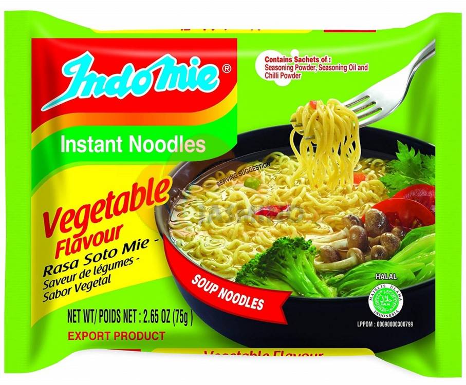 Obrázek k výrobku 6086 - INDOMIE Instantní nudle s zeleninou příchuti 75g