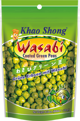 Obrázek k výrobku 2392 - KHAOSHONG obalené hrášky s příchutí wasabi 120g