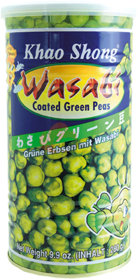 Obrázek k výrobku 2393 - KHAOSHONG obalené hrášky s příchutí wasabi 280g