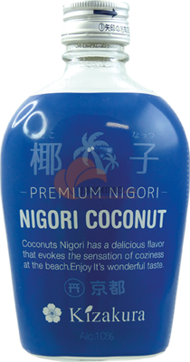 Obrázek k výrobku 2942 - KIZAKURA víno sake Premium Nigori Coconut 10% 300ml