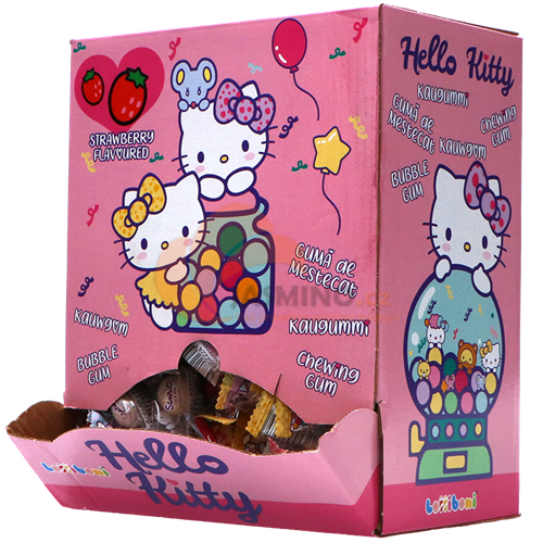 Obrázek k výrobku 4769 - LOLLIBONI Hello Kitty žvýkačka - Jahoda 200ks