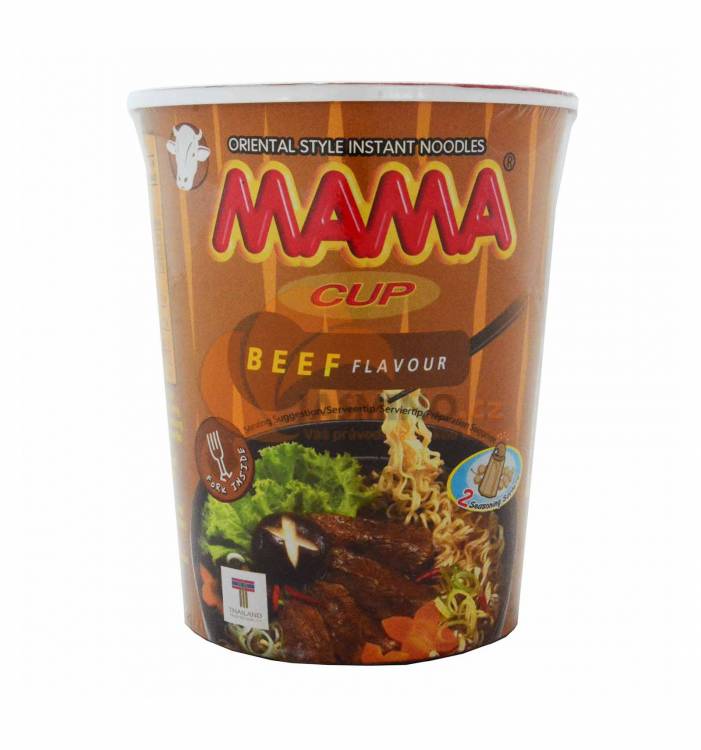 Obrázek k výrobku 2455 - MAMA instant. nudlová polévka hovězí v kelímku 70g