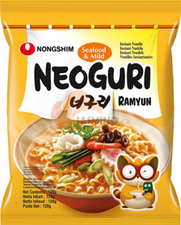 Obrázek k výrobku 2477 - NONGSHIM NEOGURI instant. nudlová polévka s mořskými plody 120g