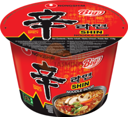 Obrázek k výrobku 2479 - NONGSHIM SHIN instant. nudlová polévka pálivá v misce 114g