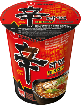 Obrázek k výrobku 2485 - NONGSHIM SHIN instant. nudlová polévka pálivá v kelímku 68g