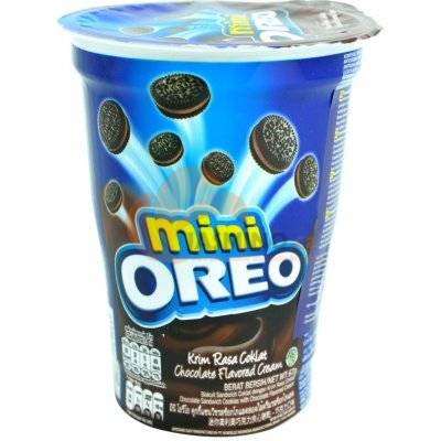 Obrázek k výrobku 6168 - OREO Mini sušenky s čokoládovou příchutí v kelímku 61,3g