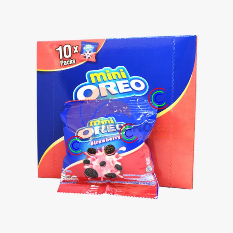 Obrázek k výrobku 6170 - OREO Mini sušenky s jahodovou příchutí 204g