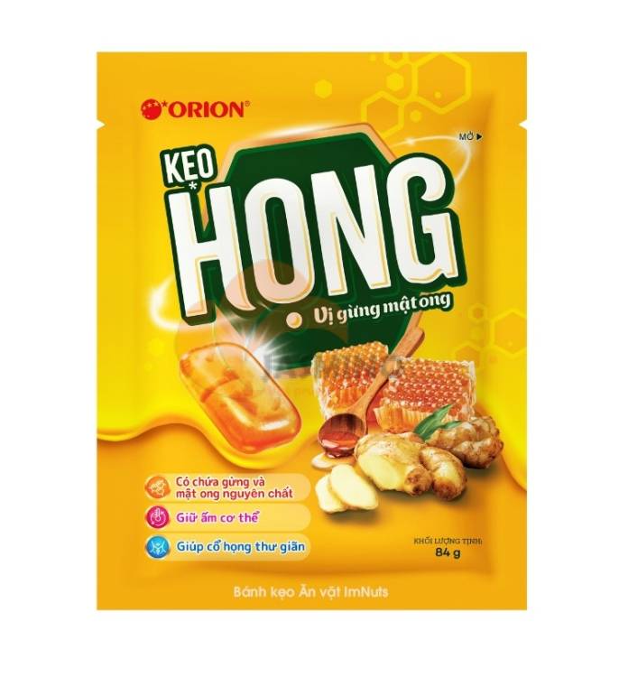 Obrázek k výrobku 7627 - ORION Medovo-zázvorové bonbóny HỌNG 84g