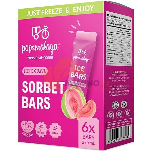 Obrázek k výrobku 7728 - POPS MALAYA Sorbet tyčinka - růžová guava 270ml