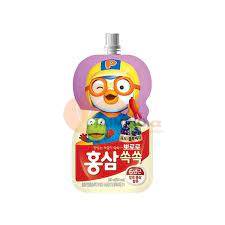 Obrázek k výrobku 6969 - PORORO ženšenový nápoj s příchutí hrozny a borůvky 100ml