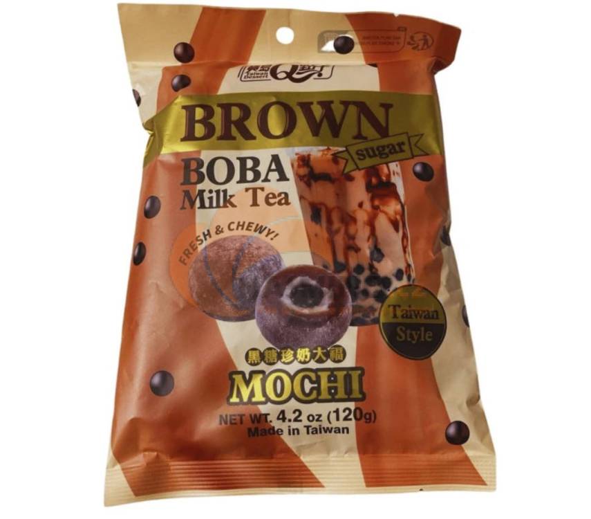 Obrázek k výrobku 7438 - Q Mochi rýžové koláčky - Hnědý cukr 120g