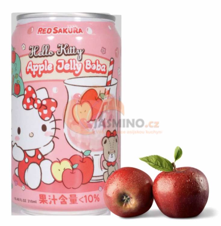 Obrázek k výrobku 7554 - RED SAKURA Hello Kitty Jableční bubble tea 310ml