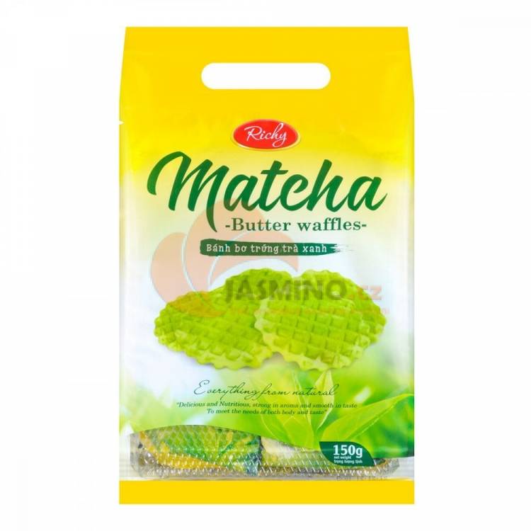 Obrázek k výrobku 3213 - RICHY máslové vafle s příchutí matcha 150g