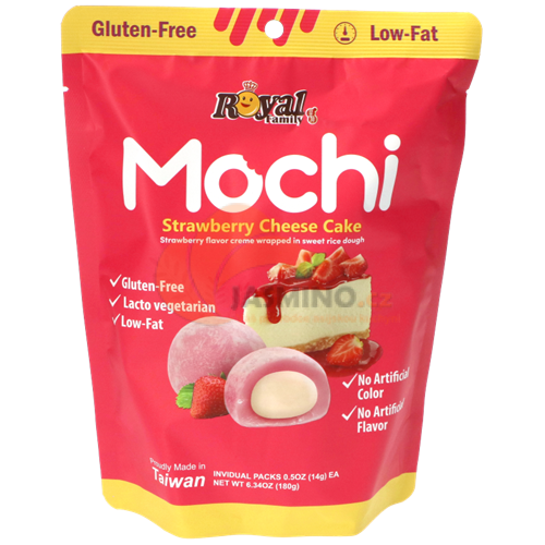 Obrázek k výrobku 7146 - ROYAL FAMILY Mochi Jahodový tvarohový dort 180g