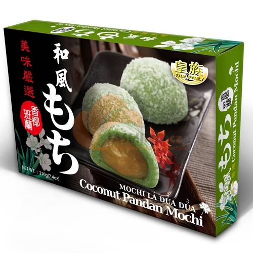 Obrázek k výrobku 2060 - ROYAL FAMILY Mochi s kokosem a pandanovými listy 210g
