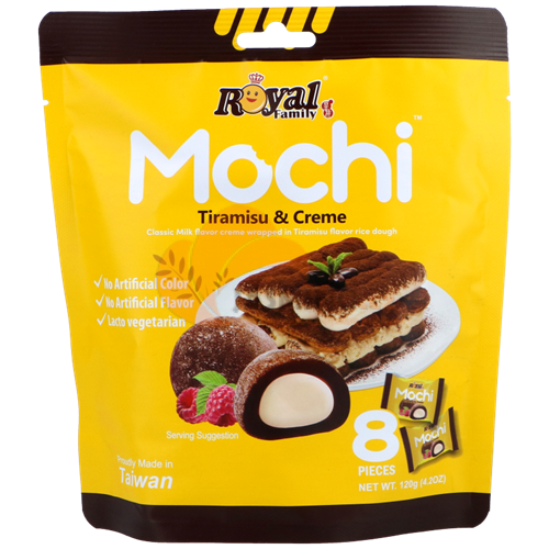 Obrázek k výrobku 7346 - ROYAL FAMILY Mochi - Tiramisu & Creme 120g