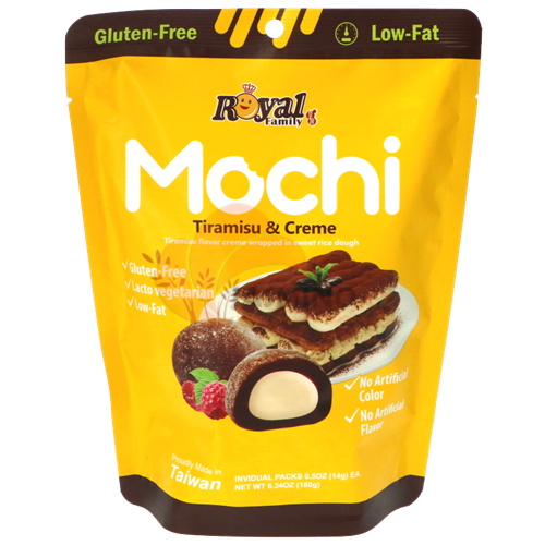 Obrázek k výrobku 7144 - ROYAL FAMILY Mochi - Tiramisu & Creme 180g