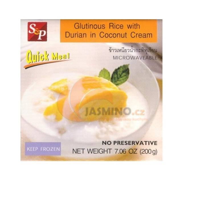 Obrázek k výrobku 2785 - S&P mraž. lepkavá rýže s durianem v kokosovém mléce 200g
