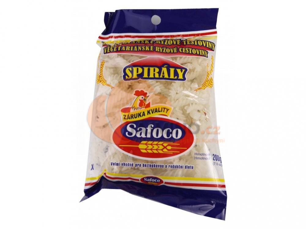 Obrázek k výrobku 3153 - SAFOCO rýžové těstoviny spirály 200g