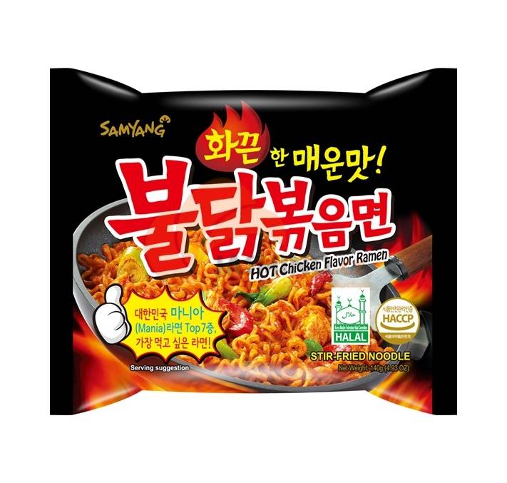 Obrázek k výrobku 3280 - SAMYANG Buldak instant. nudle kuřecí extra pálivá ramen 140g