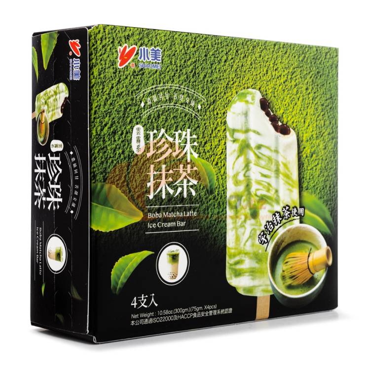 Obrázek k výrobku 7062 - SHAOMEI Boba matcha latte zmrzlina 300g (4x75g)