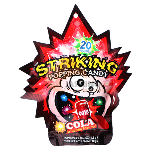 Obrázek k výrobku 7184 - STRIKING Popping Candy - Cola - Strip 30g