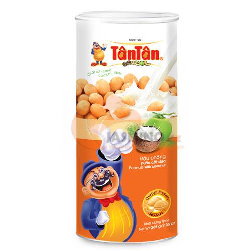Obrázek k výrobku 5754 - TAN TAN Pražené arašídy s kokosem - plechovka 265g