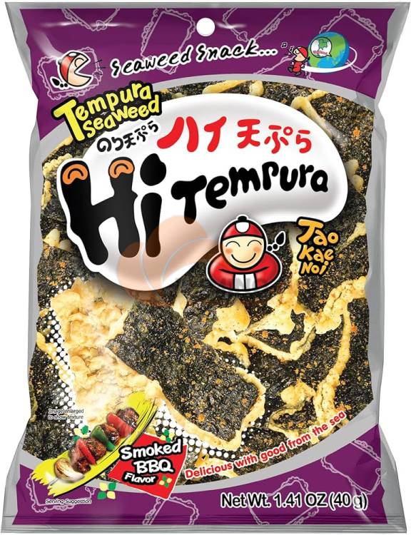 Obrázek k výrobku 7030 - TAOKAENOI Chíp z mořská řasa tempura uzené grilování 40g