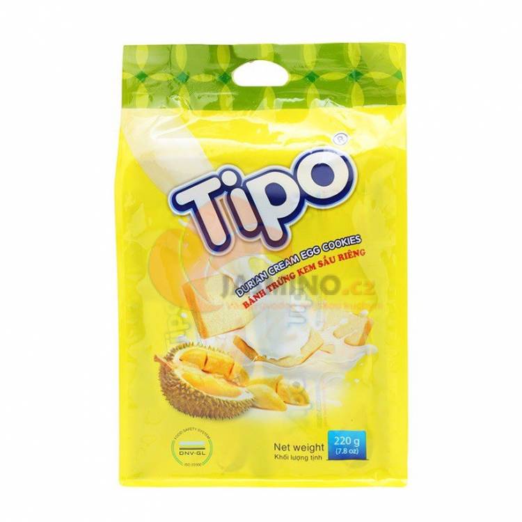 Obrázek k výrobku 3216 - TIPO krémovo-vaječné sušenky s příchutí durianu 220g