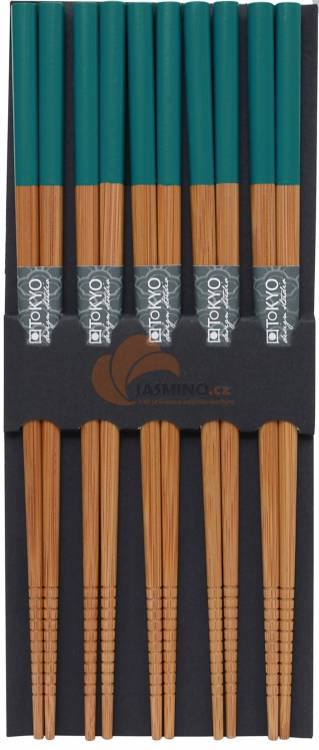 Obrázek k výrobku 5893 - TOKYO DESIGN Bamboo Chopstick Petrol Modrý - 5 pair