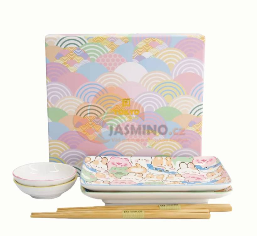 Obrázek k výrobku 7826 - TOKYO DESIGN Dárková sada Kawaii Sushi se zvířátky 6 ks